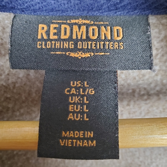 Men's Redmond Quarter Zip Sweatshirt. Brown. LG. D0047 - Picture 3 of 9